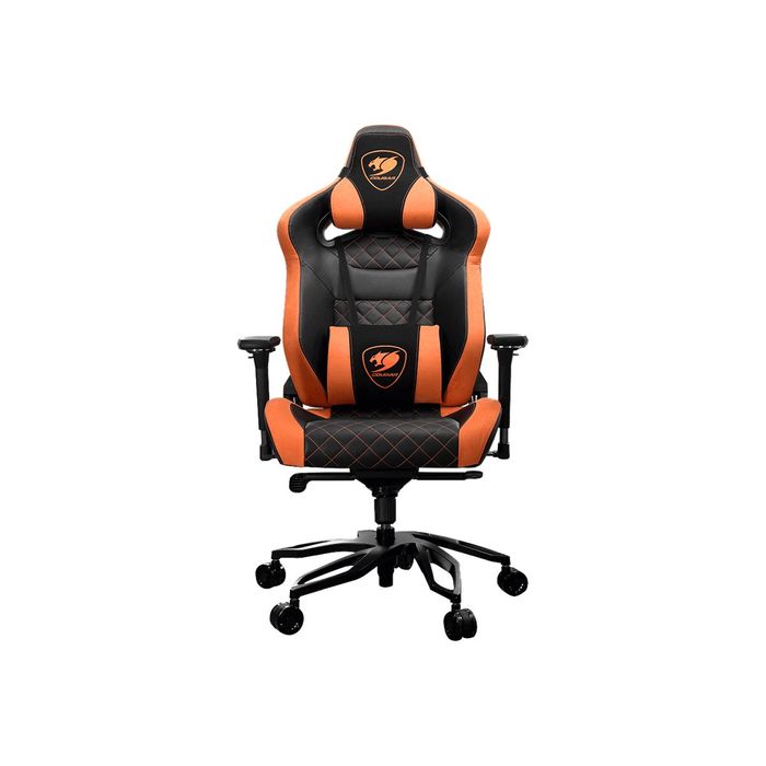 4715302442934-Fauteuil gamer ARMOR Titan Pro - accoudoirs réglables - appui-tête amovible - noir et orange-Avant-1