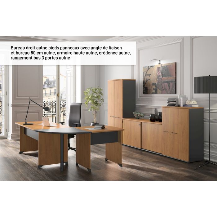 3483600739278-Bureau JAZZ+ - 180 cm - Pieds panneaux - Aulne--1