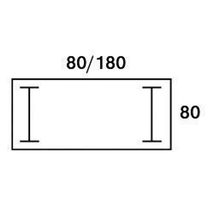 0404000123057-Bureau droit LOFTER - L180 cm - Plateau imitation Hêtre - pied Blanc--1