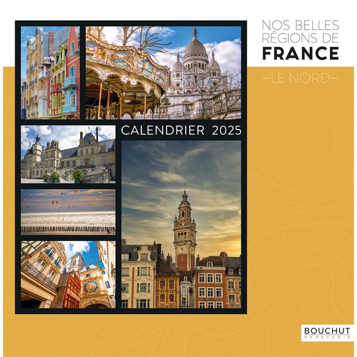 3592930018875-Calendrier illustré BOUCHUT 30 x 30 cm BELLES REGIONS DE FRANCE NORD Pefc 70 %--0