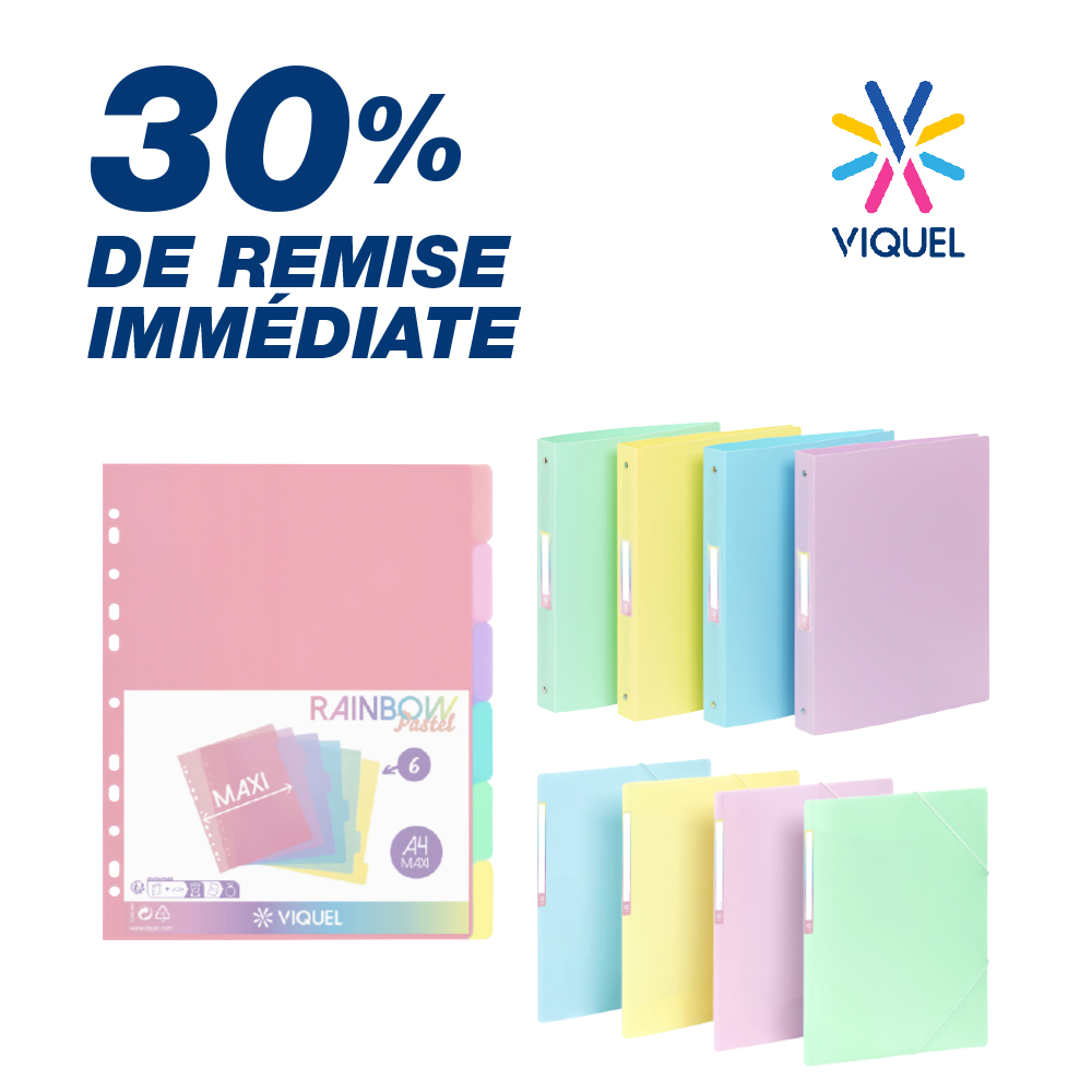 30% de remise sur la gamme Rainbow Pastel