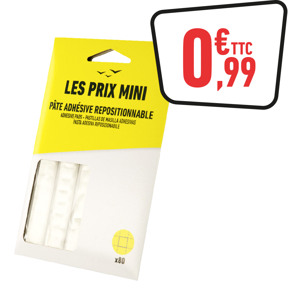 80 PASTILLES ADHÉSIVES REPOSITIONNABLES