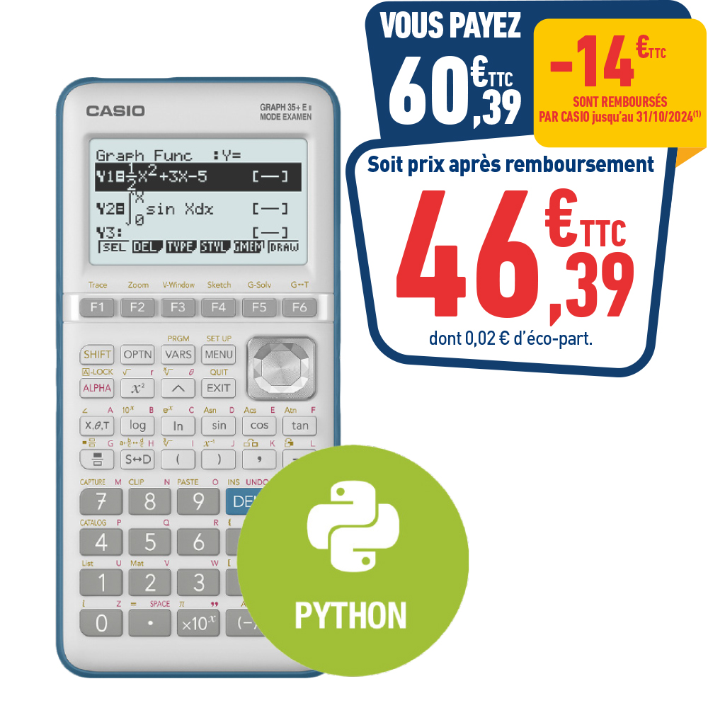 CALCULATRICE GRAPH 35 +E II PYTHON