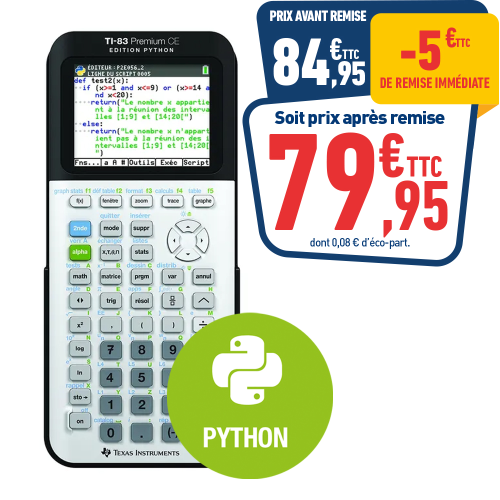 CALCULATRICE TI-83 Premium CE PYTHON