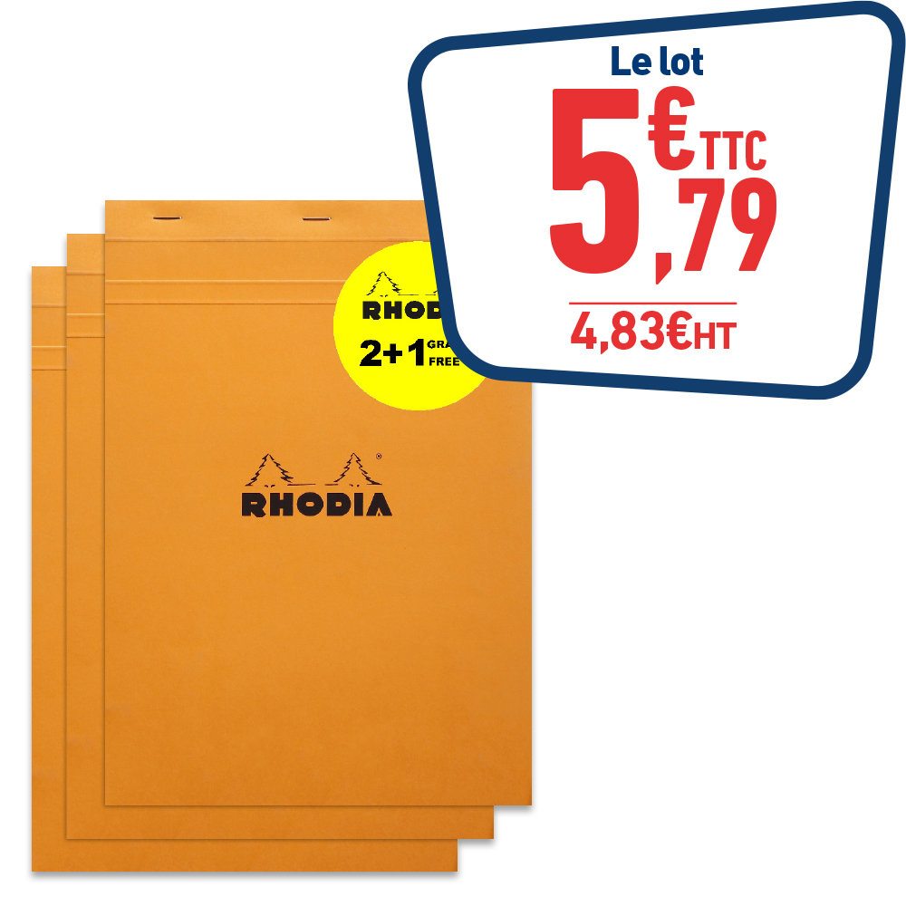 3 BLOCS RHODIA