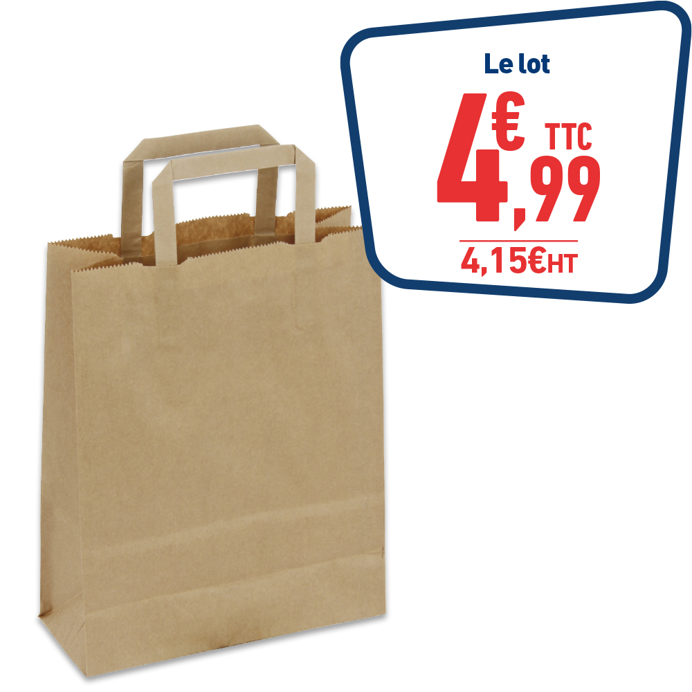 50 Sacs kraft brun