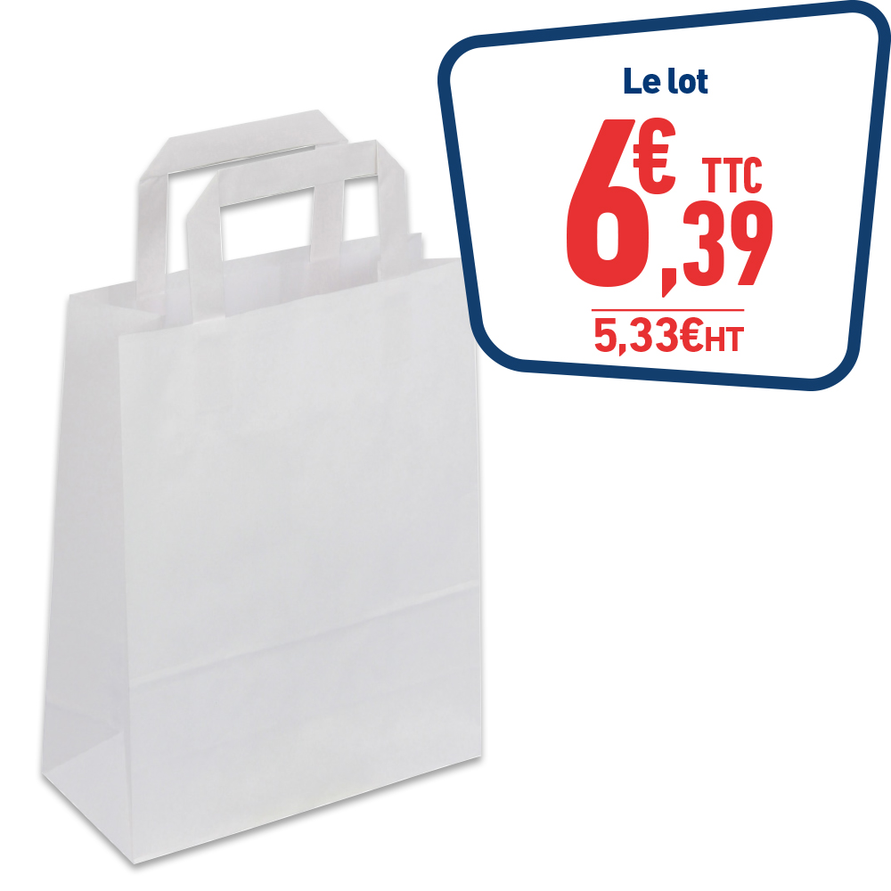 50 Sacs kraft blanc